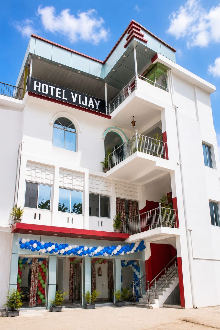 Front view of Hotel Vijay, Rajgir